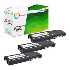 Tóner compatible 3Pk TCT C2660dn C2665dnf 593-BBBT 593-BBBR para Dell - Imagen 1 de 6