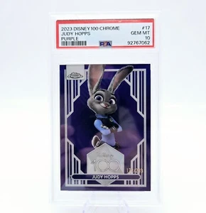 2023 Disney Topps Chrome Judy Hopps #17 Zootopia Purple 172/299 PSA 10 - Picture 1 of 3