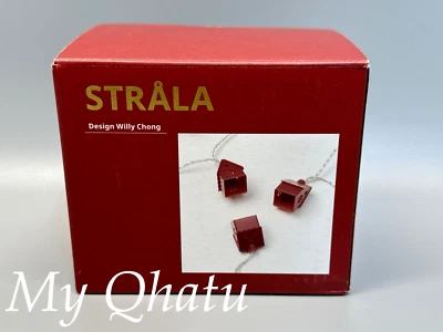 Cadena de luces LED IKEA STRALA rojas brillantes para casas 12 luces, funciona con pilas Foto 1 de 3