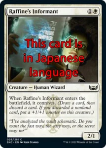 MTG RAFFINE's INFORMANT FOIL EXC - INFORMATRICE DI RAFFINE 26 - SNC JP - MAGIC - Picture 1 of 1
