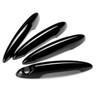 2pcs Car Door Handle Cover Glossy Black Car Style Trim 1st & 2nd