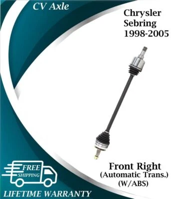 Nuevo eje CV delantero derecho OE para Chrysler Sebring 1998-2005 garantía de por vida Foto 1 de 4