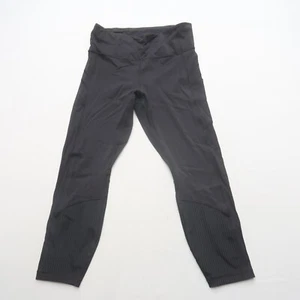 Athleta Vitality Rib 7/8 Leggings Size Medium Petite MP Black Crop Yoga - Picture 1 of 11