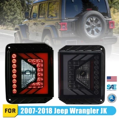Luces traseras LED para Jeep Wrangler JK 2007-2018 luces de funcionamiento/reverso/giro EE. UU. Foto 1 de 4