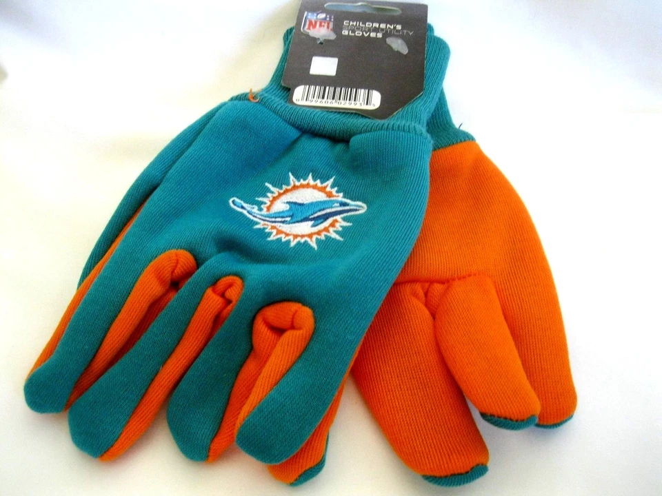 Guantes utilitarios deportivos de la NFL para niños de 7,6" con logotipo de equipo de 2 tonos con licencia - Nuevos Foto 1 de 1