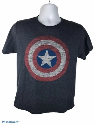 Marvel Youth Large Grey Captain America T-Shirt - Image 1 of 4