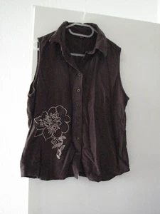 Leinenbluse mit Stickerei Gr. 40/ 42 - Bild 1 von 5