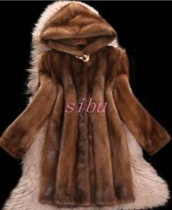 Women Faux Mink Fur Coat Jacket Winter Warm Outdoor Luxury Parka Fur Jacket 