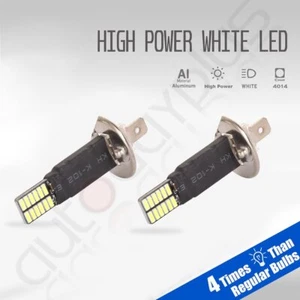 2x 6000K H1 60W High Power LED Xenon White Fog Driving DRL Light 24SMD Bulb - Picture 1 of 1