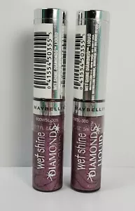 New (2) MAYBELLINE WET SHINE DIAMONDS LIQUID Lipcolor - BERRY QUICK *RARE! - Picture 1 of 3
