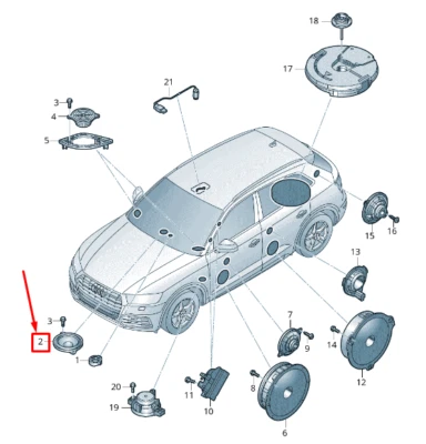 ALTAVOZ SALPICADERO CENTRAL DELANTERO AUDI E-TRON GEN 80A035453A 80A-035-453-A nuevo Foto 1 de 4