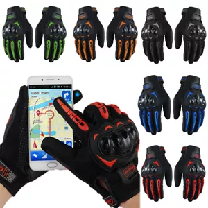 Motorcycle Gloves Full Finger Motorbike Motocross Riding Dirt Bike Racing Gloves - Picture 1 of 17