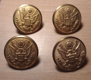 WW2 U.S. Army Button Lot of 4 Overcoat Size - Picture 1 of 1