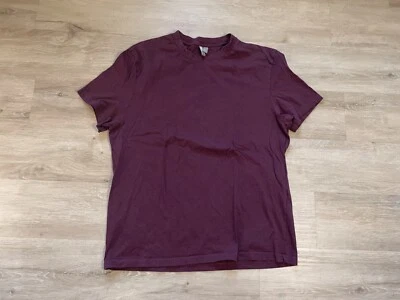 Camiseta para hombre ASOS Design Borgoña Talla L Camiseta Manga Corta Cuello Redondo Pullover Foto 1 de 4
