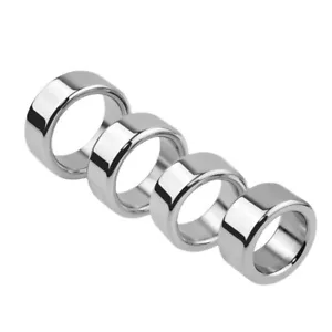 Stainless Steel Penis Stretcher Ring Metal Balls Enhancer Delay Ejaculation Toys - Picture 1 of 9