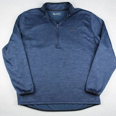 Pullover Under Armour polar 1/2 cremallera para hombre talla 2XL azul poliéster Coldgear suelto Foto 1 de 4