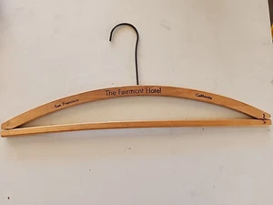 Vintage The Fairmont Hotel San Francisco California Wooden Hanger - Picture 1 of 5