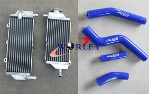 Aluminum Radiator + BLUE HOSE for Yamaha WR450F WR450 2012 2013 2014 - Foto 1 di 8