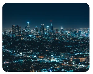 Mousepad Großstadt Lichter 24x19 Skyline Stadt City Nacht Mauspad Unterlage - Bild 1 von 1