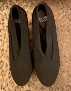Eileen Fisher Peek Stretch Grosgrain Booties Size 9 - Picture 1 of 4