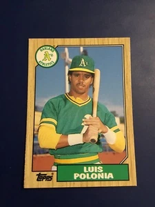 1987 Topps Traded # 96T LUIS POLONIA Rookie Angels Oakland Athletics A's - Picture 1 of 2