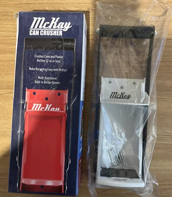 12 oz. Trituradora de latas de metal trituradora de latas de alta resistencia montada en la pared blanca NUEVA Foto 1 de 4