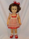 Poupée vintage Mattel Chatty Cathy avec cheveux marron foncé robe originale