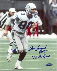 Steve Largent - Seattle Seahawks - handsigniertes 8x10 Foto mit Inschriften TRISTAR - Bild 1 von 1
