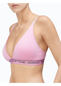 Calvin Klein Women's CK ONE Lightly Lined Triangle Bralette, Emilie Pink, Small