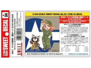 SWEET 1/144 WW II US. National Insignia Star and Bar decal Set #34 - Picture 1 of 2