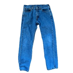 Levis 505 Jeans Mens 32x30 (29.5) Blue Straight Leg Denim Tag Size 32x30 - Picture 1 of 10