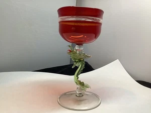 Bimini figürlicher grüner Drachenstiel Rotweinglas oder Cordialglas - Bild 1 von 16