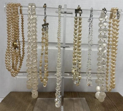 De colección (8) Lote Collar Disfraz Perla Imitación Aurora Grifo Uno Estampado Richelieu Leer Foto 1 de 4