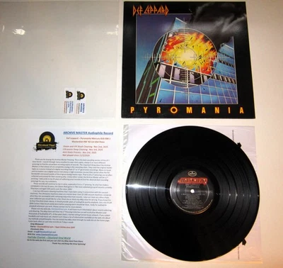Def Leppard Pyromania Masterdisk HW '83 Analog 1st Mint ARCHIVE MASTER + CLEAN - Image 1 of 4