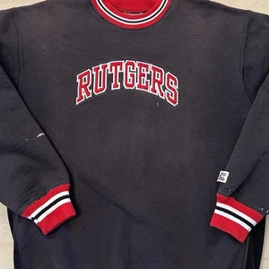 Vintage NCAA Rutgers University College Crewneck Sweater Size XXL 2XL - Picture 1 of 2
