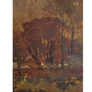 Manfred Lindemann-Frommel Regensburg Dörnberg Park Herbst Monogramm Öl Holz 1927 - Picture 1 of 4