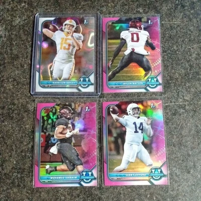 2021-22 Bowman University #7 Harrison Bailey Chrome Lava #88/100 + (3) SP RC's  - Image 1 of 4