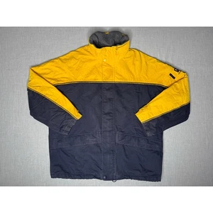 Vintage 90s Nautica Full Zip Foldaway Hood Fleece Lined Jacket Large - Bild 1 von 7