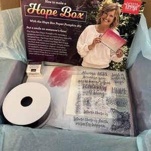 Stampin Up Paper Pumpkin HOPE BOX Card Kit August 2021 NEW Stamp Ink Ribbon Etc - Picture 1 of 11