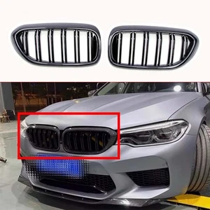 Carbon Fiber Front Bumper Kidney Grille For 2017-2023 BMW 5 Series G30 G38 - Picture 1 of 7