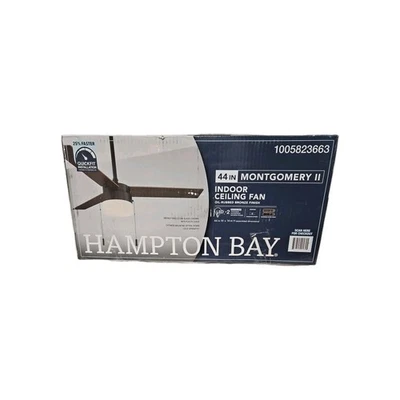 Ventilador de teto Hampton Bay Montgomery II 44" interno bronze polido a óleo com kit de luz - Imagem 1 de 2