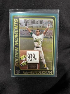 2001 Rickey Henderson Topps Chrome Golden Moments Base 939 #657 Atletica leggera - Foto 1 di 2