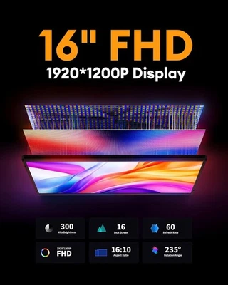 NGTeco Portable 16" FHD IPS Triple Display for Laptop with Type-C/USB-A - Image 1 of 4