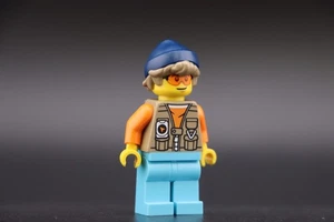 LEGO® Arctic Explorer Minifigura cty1899 Ciudad Hombre Azul Gorro Tren Crewman 60470 - Imagen 1 de 2