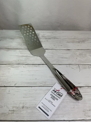 All-Clad Stainless Steel 15" Large Slotted Turner, Silver, NEW - Image 1 of 3