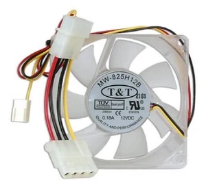 3in x 3in (80mm) T&T MW-825H12B Case Fan w/3-Pin & 4-Pin Connectors (Clear) - Picture 1 of 1