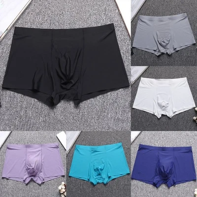 Boxer léger homme design sans couture sous vêtement confortable maille