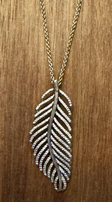 RETIRADO Pandora Luz Como Una Pluma Collar Plata Esterlina 24” Cadena Ajustable Foto 1 de 4
