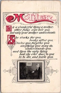 Vintage MOTHER'S DAY Greetings Postcard / Whistler's Mother & Poem / 1912 Cancel - Picture 1 of 2