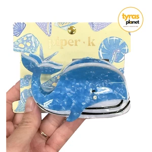 Piper K Sparkling Whale Jaw Clip - Fun Nautical Hair Accessory - Picture 1 of 3